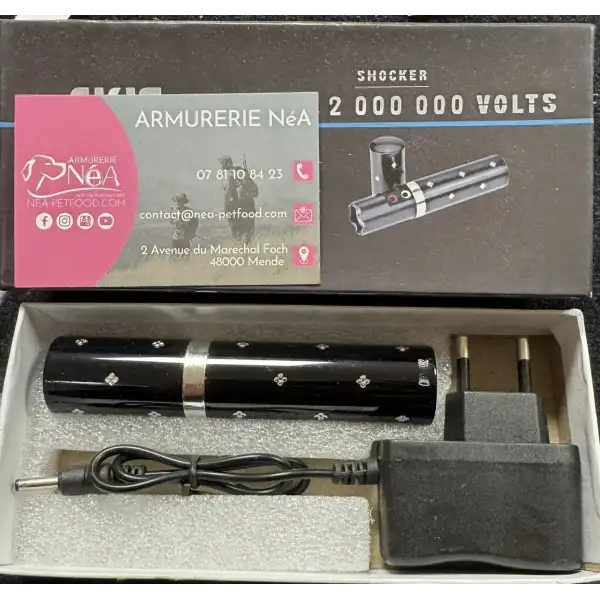 LIPSTICK Noir AKIS 2 000 000 Volts avec lampe