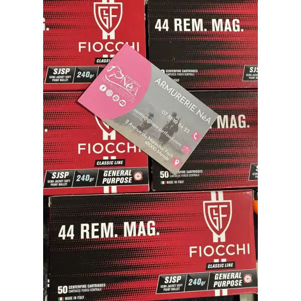 Fiocchi 44 MAGNUM SJSP 240 grains 500 MUNITIONS LIVRAISON OFFERTE
