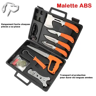 Set de Couteaux de Dépeçage Professionnel Spécial Chasse et Boucherie Set de Couteaux de Dépeçage Professionnel Spécial Chasse et Boucherie