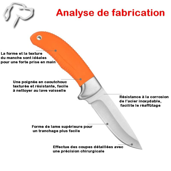 SET DE COUTEAUX DE DÉPEÇAGE PROFESSIONNEL SPÉCIAL CHASSE ET BOUCHERIE