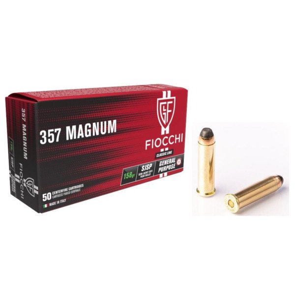 Cartouche Fiocchi 357 MAG Semi Jacket Soft Point 158 gr