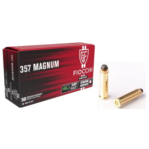 Cartouche Fiocchi 357 MAG Semi Jacket Soft Point 158 gr