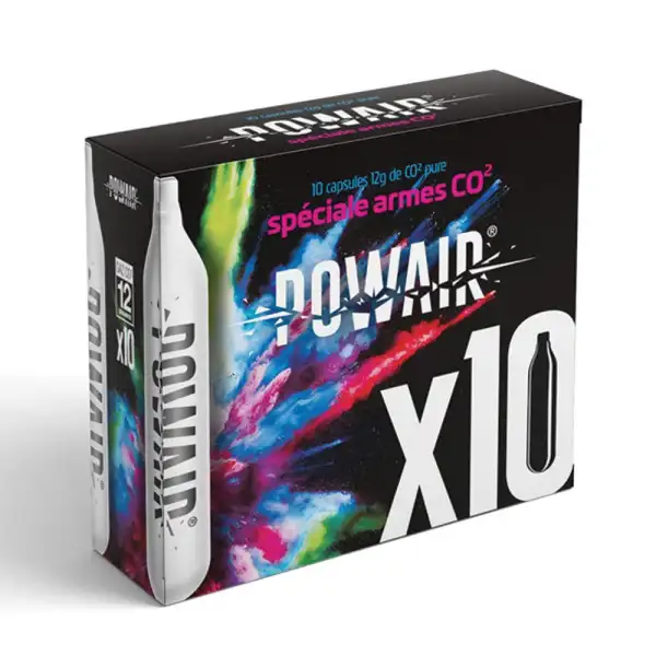 Boîte de 10 cartouches CO² CO2 Powair pr armes air comprimé