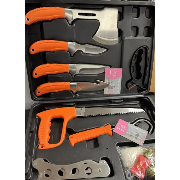 Set de Couteaux de Dépeçage Professionnel Spécial Chasse et Boucherie