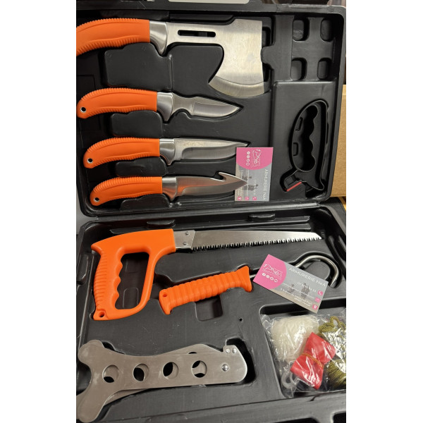 Set de Couteaux de Dépeçage Professionnel Spécial Chasse et Boucherie