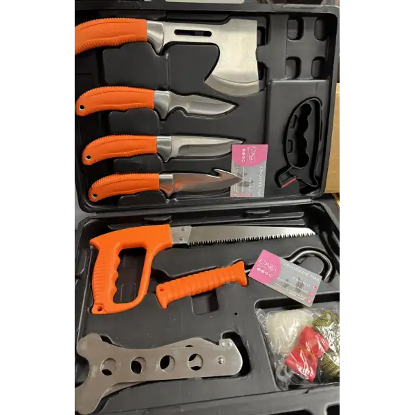 Set de Couteaux de Dépeçage Professionnel Spécial Chasse et Boucherie