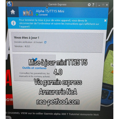 Mise a jour, Entretien GARMIN ALPHA 100 TT15 TT25
