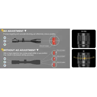 CVLIFE 6-24x50 AO Lunette de Tir pour la Chasse