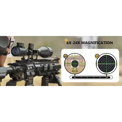 CVLIFE 6-24x50 AO Lunette de Tir pour la Chasse