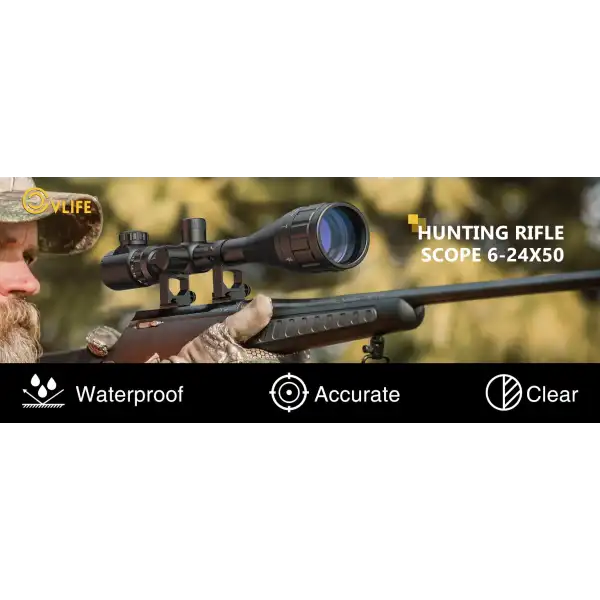 CVLIFE 6-24x50 AO Lunette de Tir pour la Chasse