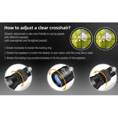 CVLIFE 3-9x40 R4 Réticule Croix Lunette Liv Offerte