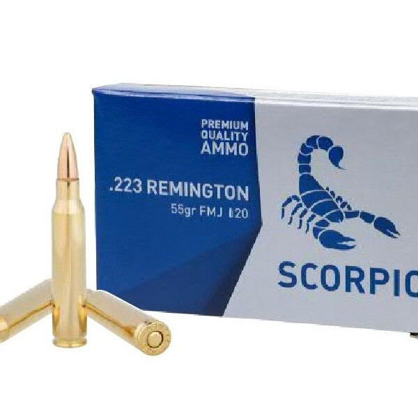 Munitions STV - Scorpio calibre 223 Rem FMJ 55Gr