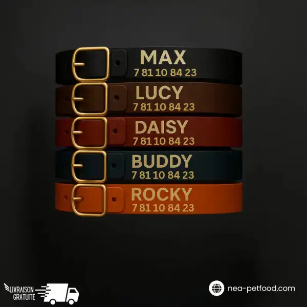 Collier pour chien personnalisé gravé solide US 24 mm