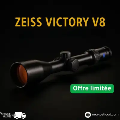 ZEISS VICTORY V8 2.8-20x56 - RÉTICULE LUMINEUX 60 - FIXATION RAIL