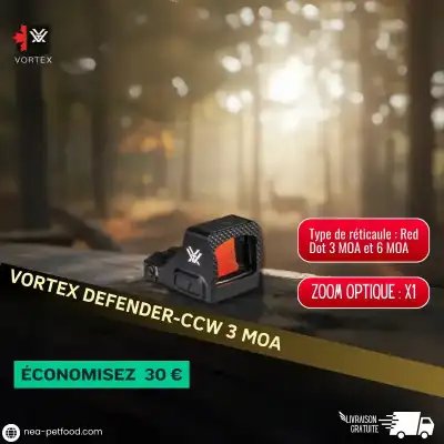 VORTEX DEFENDER-CCW 3 MOA & 6 MOA LIVRAISON GRATUITE