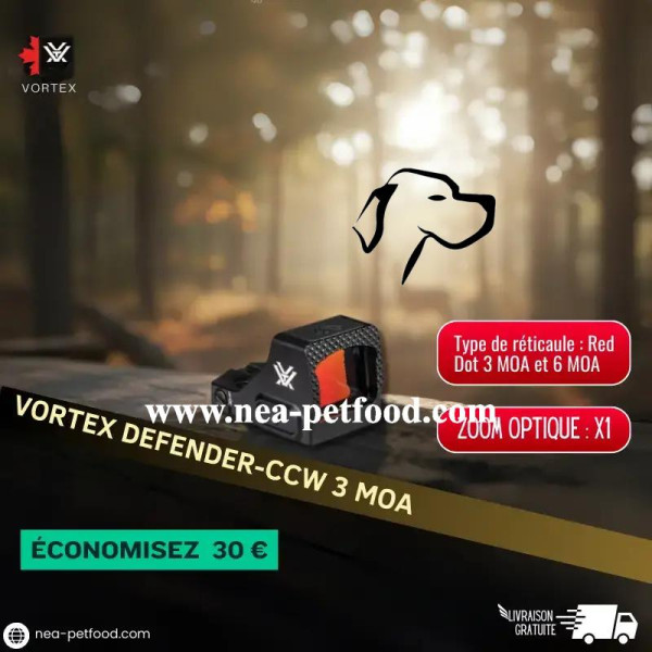 VORTEX DEFENDER-CCW 3 MOA & 6 MOA LIVRAISON GRATUITE