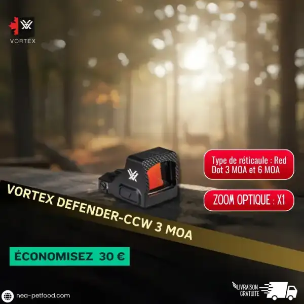 VORTEX DEFENDER-CCW 3 MOA & 6 MOA LIVRAISON GRATUITE