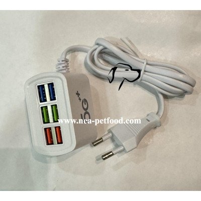Chargeur avec prise murale 6 ports USB collier TT25