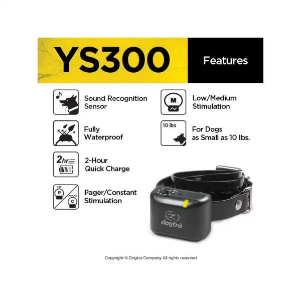 Dogtra YS300 - Collier Anti-aboiement Rechargeable
