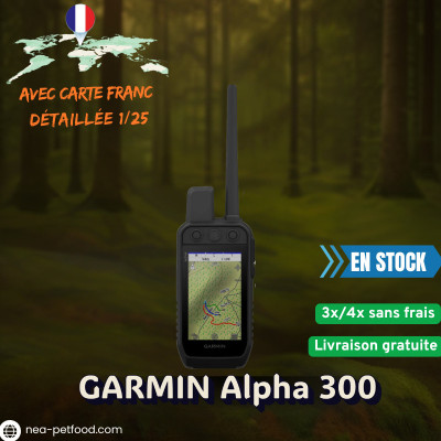 COLLIER GARMIN Alpha 300 avec carte France détaillée 1/25 COLLIER GARMIN Alpha 300 avec carte France détaillée 1/25