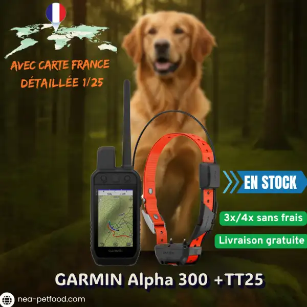 Alpha 300 TT25 GARMIN avec carte France détaillée LIV GRATIS
