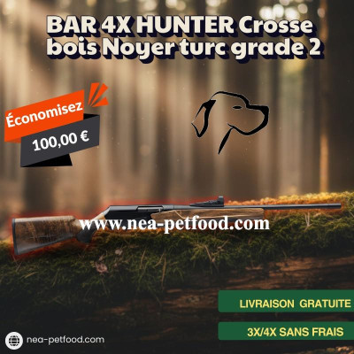 BAR 4X HUNTER Crosse bois Noyer turc grade 2 LIVRAISON OFFERTE