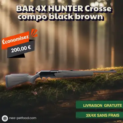 BAR 4X HUNTER Crosse compo black brown LIVRAISON OFFERTE