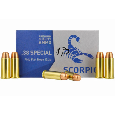 Munitions - STV - Scorpio .38 Special FMJ LIVRAISON OFFERTE