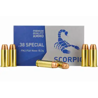 Munitions - STV - Scorpio .38 Special FMJ LIVRAISON OFFERTE