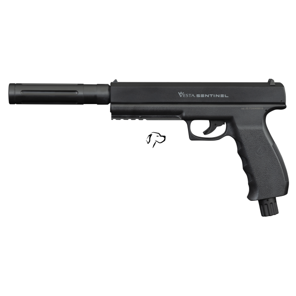 PISTOLET SENTINEL C50 + EXTENSION DE CANON TACHYON-S + 50 billes + 10 CO2 CAT D