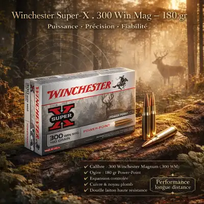 Winchester 300wm Power Point 180 gr LIVRAISON GRATUITE