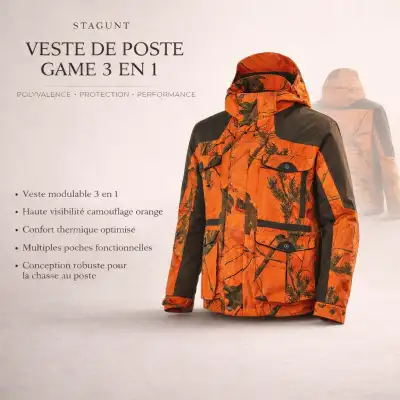 VESTE DE POSTE GAME 3 EN 1...
