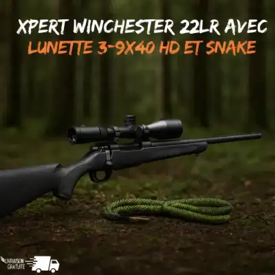 Xpert WINCHESTER 22LR avec Lunette 3-9X40 HD et Snake