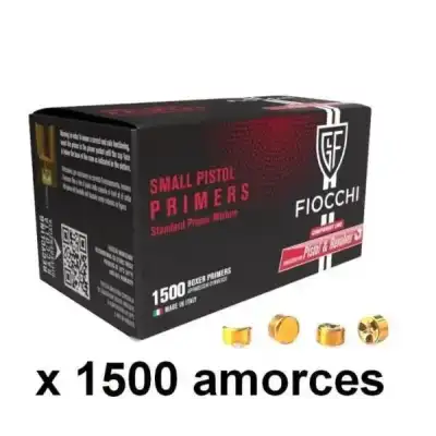 Amorces Fiocchi Small Pistol 445 boîte de 1500 fiables et constantes
