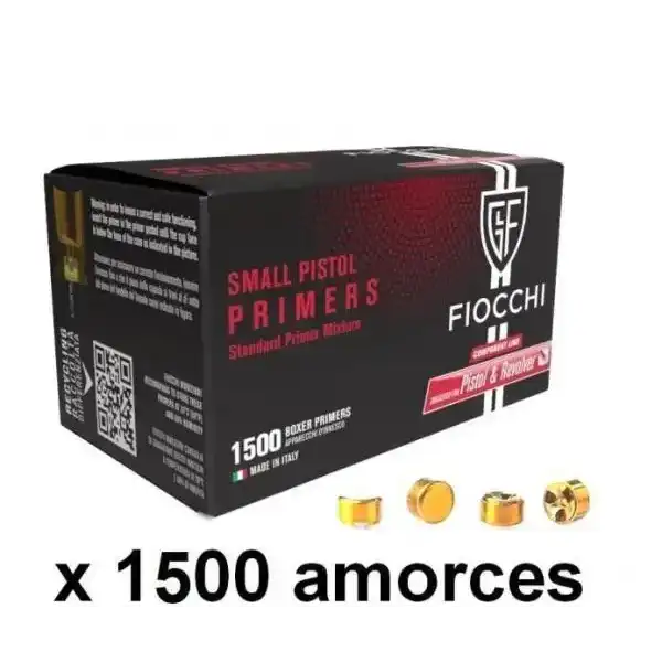 Amorces Fiocchi Small Pistol 445 boîte de 1500 fiables et constantes