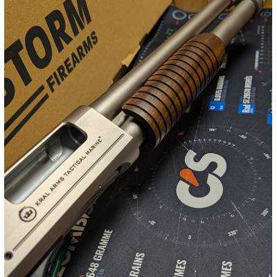 Fusil à pompe Blackstorm by Kral Tactical Marine rayures droites - 12/76