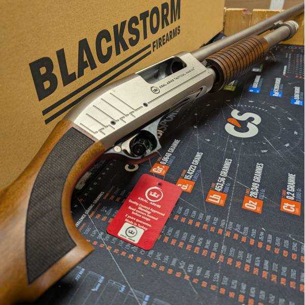 Fusil à pompe Blackstorm by Kral Tactical Marine rayures droites - 12/76