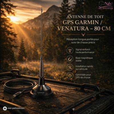 Antenne de toit pour Garmin VENATURA 80CM avec socle