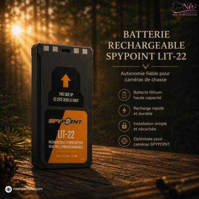 BATTERIE LIT-22 SPYPOINT FLEX LIVRAISON GRATUITE
