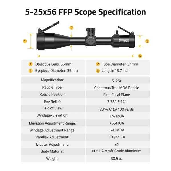 Lunette CVLIFE BearPower 5-25x56 FFP