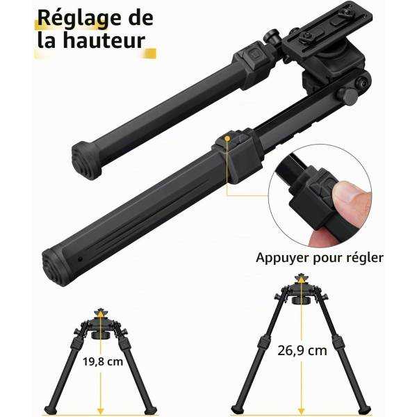 Bipied rail inclinable à dégagement rapide 7,5-9 pouces CVLIFE LIVRAISON GRATUITE