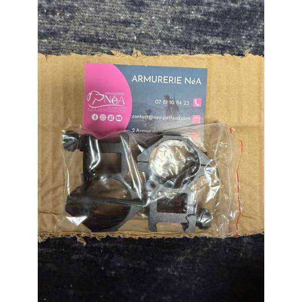 Paire de colliers de 30 mm pour rail de 21 mm Picatinny ou Weaver