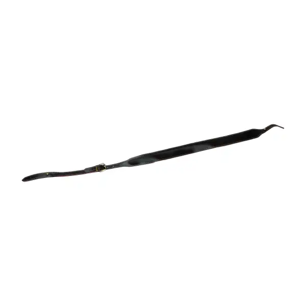 Bretelle de carabine en croûte de cuir grasse cousue, coloris marron