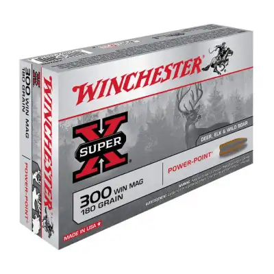 Lot de 2 boîtes Winchester .300 Win Mag Power-Point 180 gr