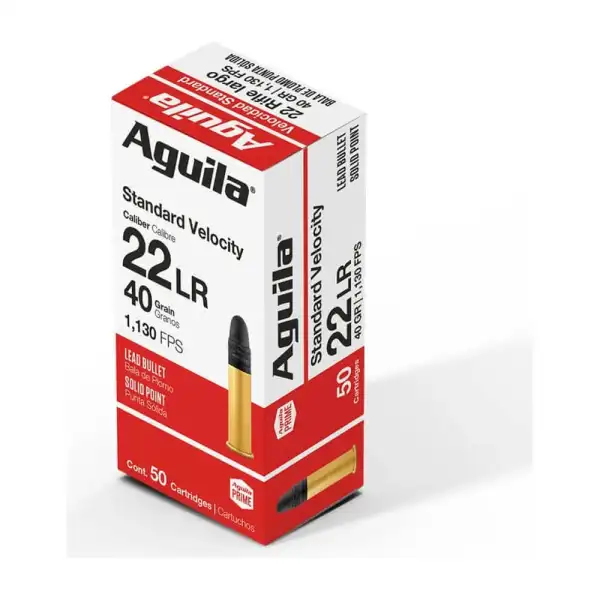 Aguila 22 LR Standard Velocity 40 gr : balle plomb à 1130 fps