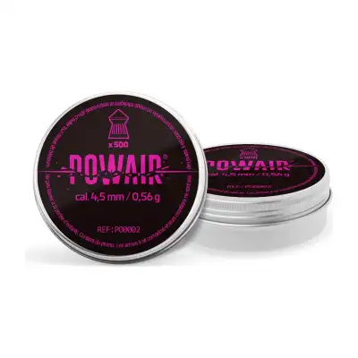 Plombs pointus Powair calibre 4,5 mm, boîte de 500