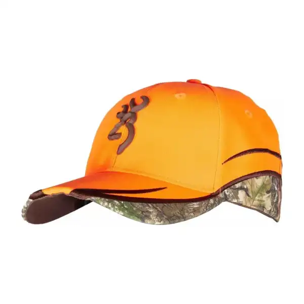 Casquette Browning Ranger orange blaze, panneaux camouflage, taille unique