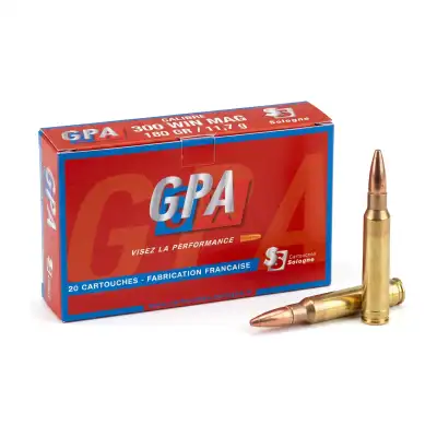 Munitions Sologne GPA .300 Win Mag 180 gr sans plomb, boîte de 20
