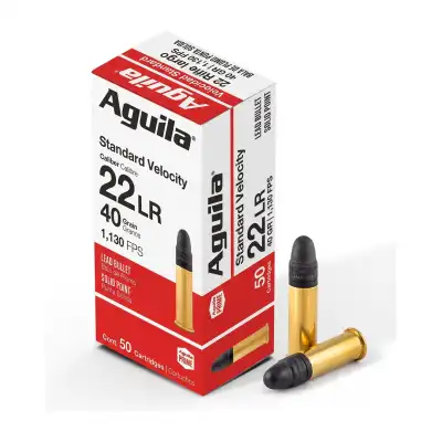 Aguila 22 LR Standard Velocity 40 gr : balle plomb à 1130 fps