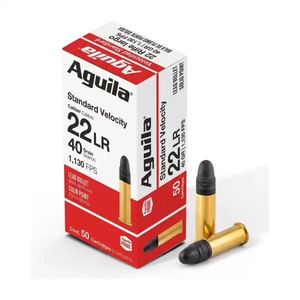 Aguila 22 LR Standard Velocity 40 gr : balle plomb à 1130 fps